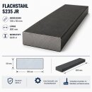 Flachstahl S235JR Länge 500mm (50cm) Abmessung:130x50mm